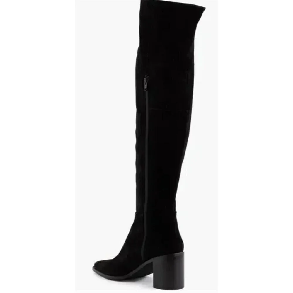 Seychelles Over-The-Knee Black Block Heel Boots Shoes Size 7.5 NEW